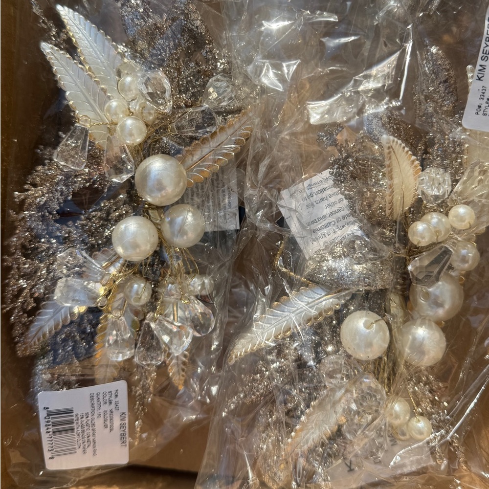 Kim Seybert Gilded Spray Napkin Rings - Set of 4 - NWT - Picture 9 of 16